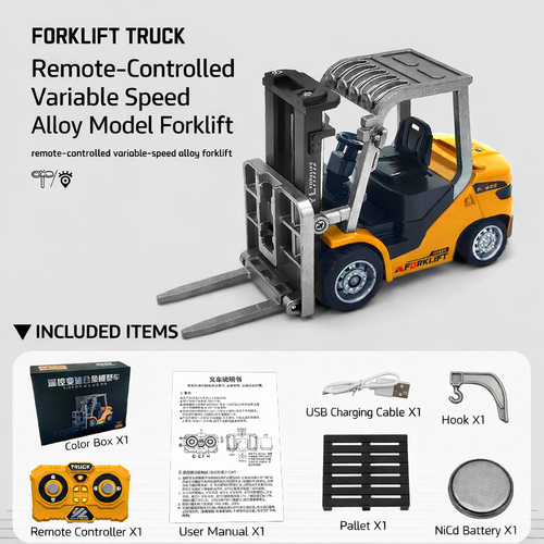 1:64 RC Mini Forklift (w/pallet & hook)