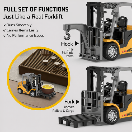 1:64 RC Mini Forklift (w/pallet & hook)